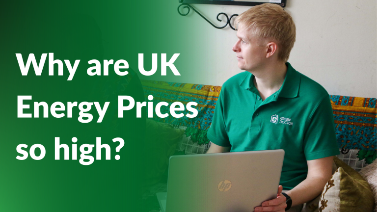 Title : why are UK Energy Prices so high? Over Daniel Brittle holding laptop.